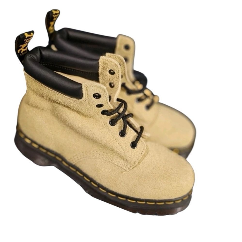 Dr Martens 939 Ben Suede Lace Up Boots Hazy Yellow Women size 10 New No Box